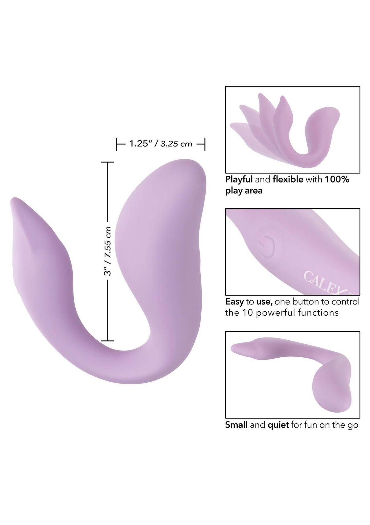 Csikló stimulátor Slay FlexMe 10 funkció – újratölthető, lila | Calexotics