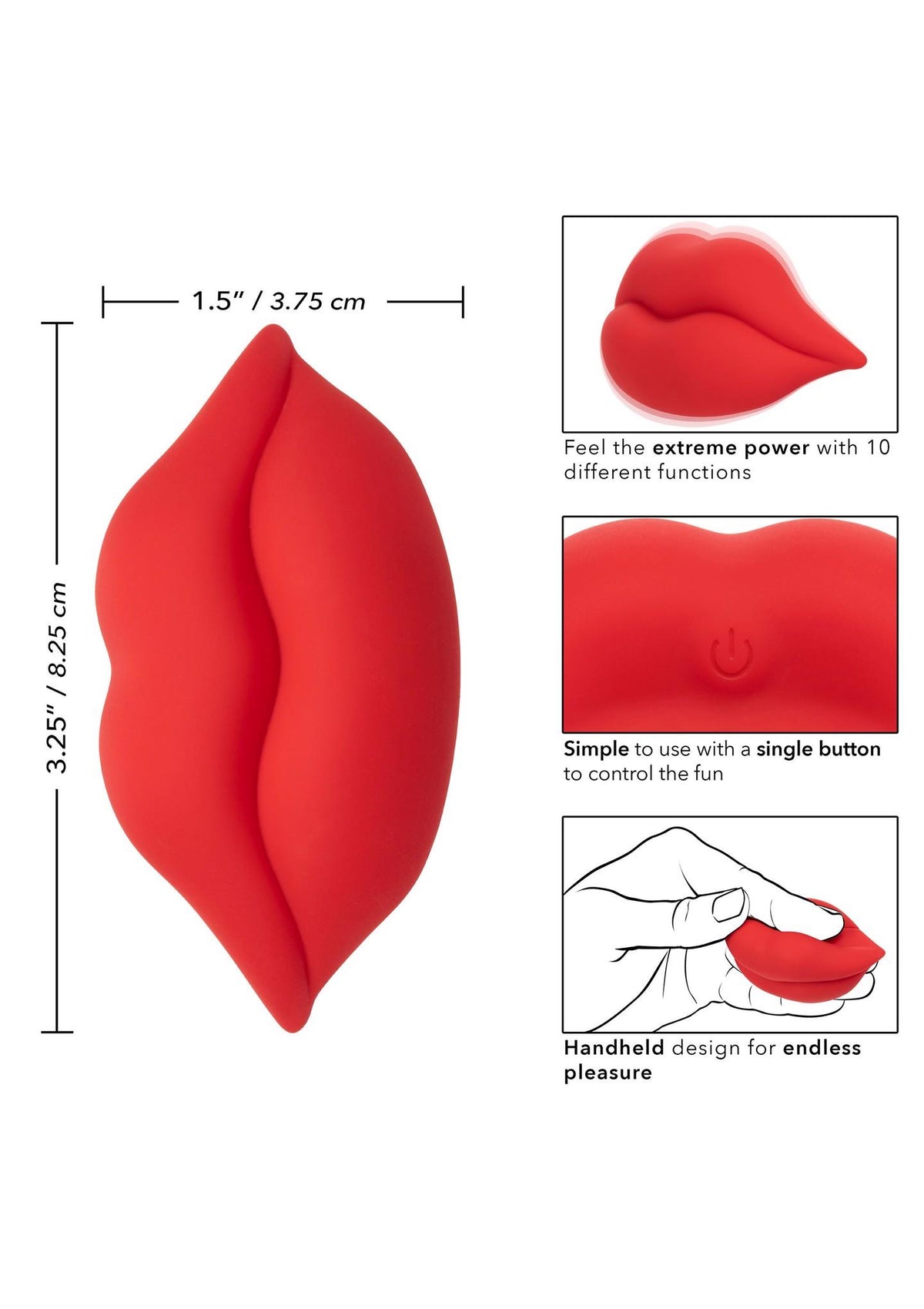 Mini vibrador Muah – rojo | Calexotics