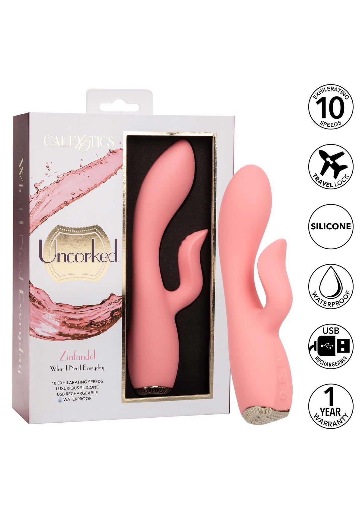 Vibratore punto G Uncorked Zinfandel 10 velocità – rosa | Calexotics