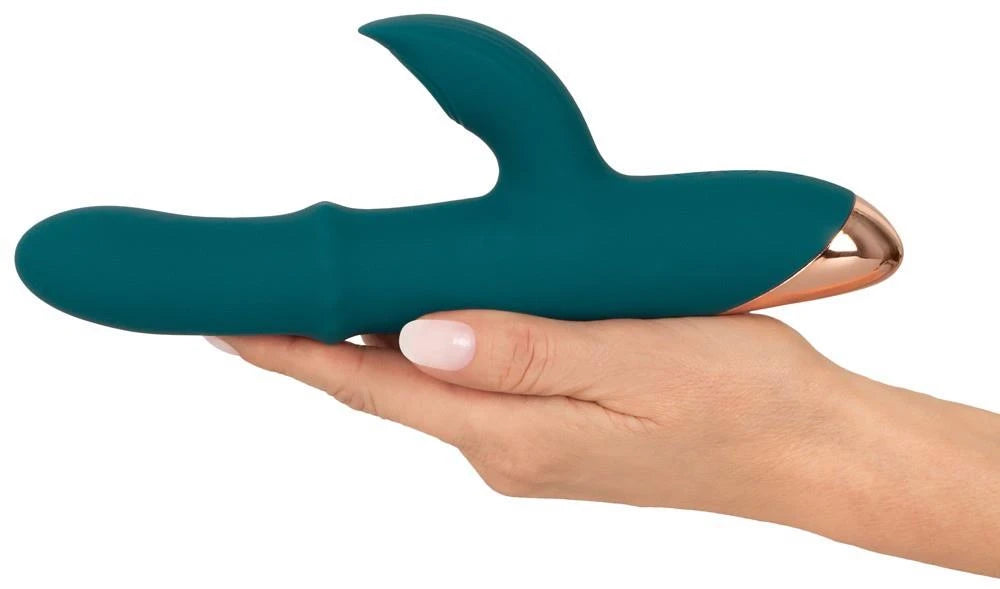Anillo para el pene Thumping Moving 7 funciones – recargable, vibrador, verde