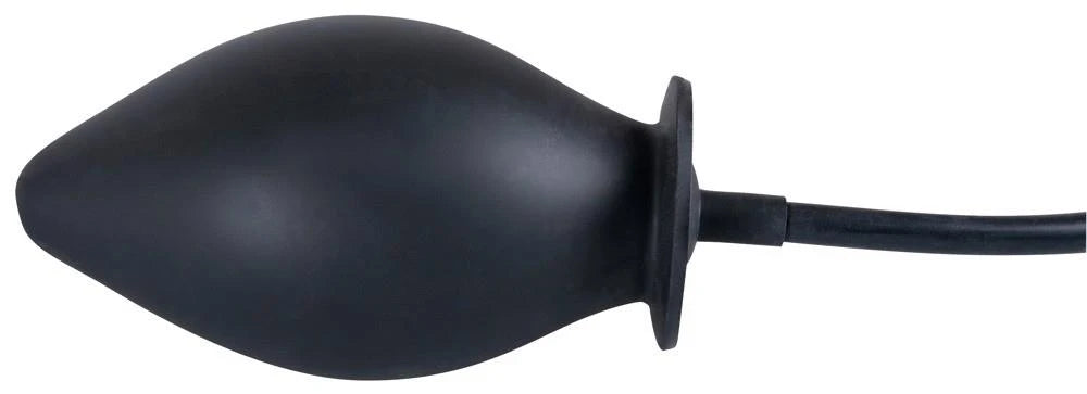 Butt plug trueBlack 11.5 cm – inflatable, black