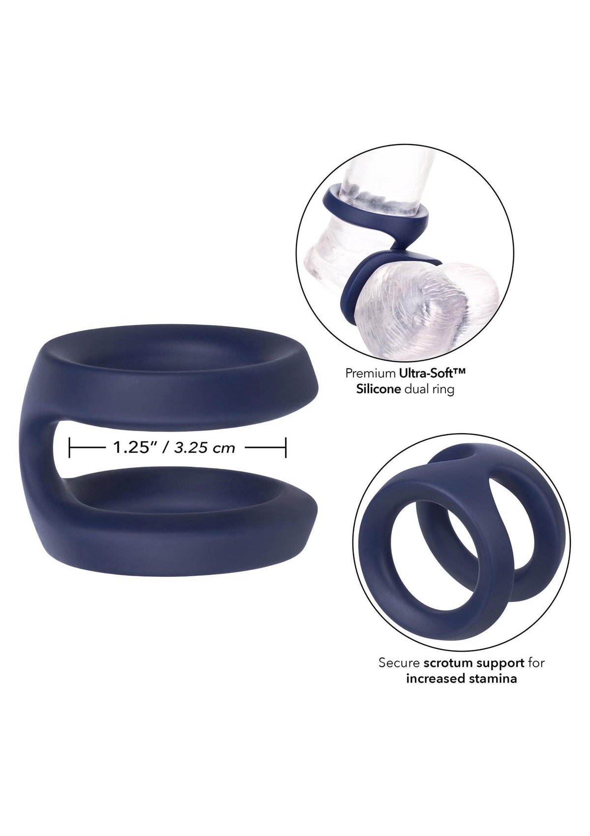 Anillo para el pene Viceroy – doble, azul | Calexotics