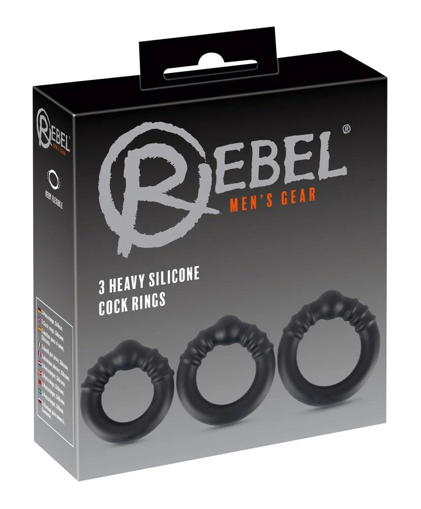 Anneaux en silicone et acier Rebel