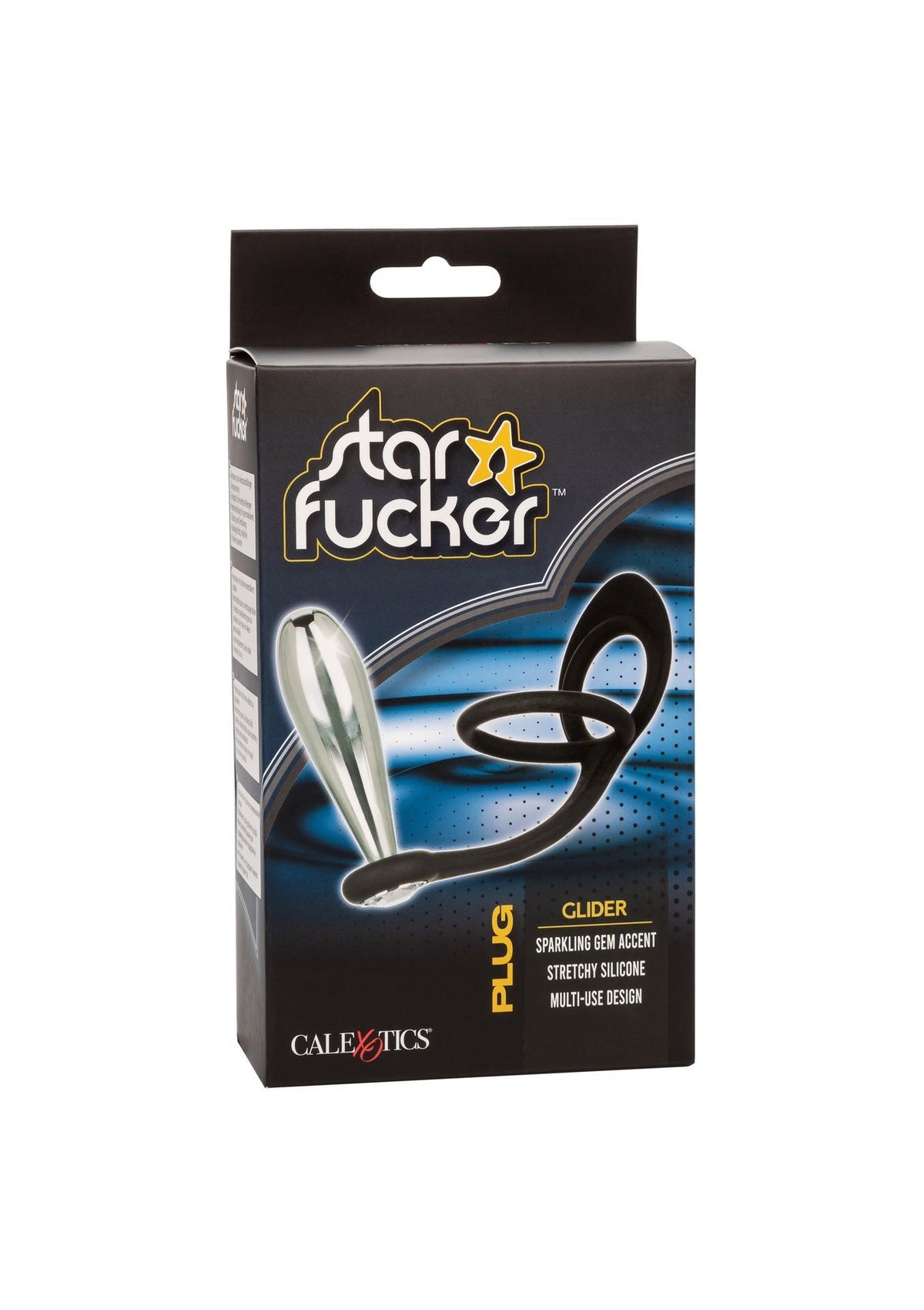 Plug anale Star Fucker Glider – con gioiello, argento | Calexotics