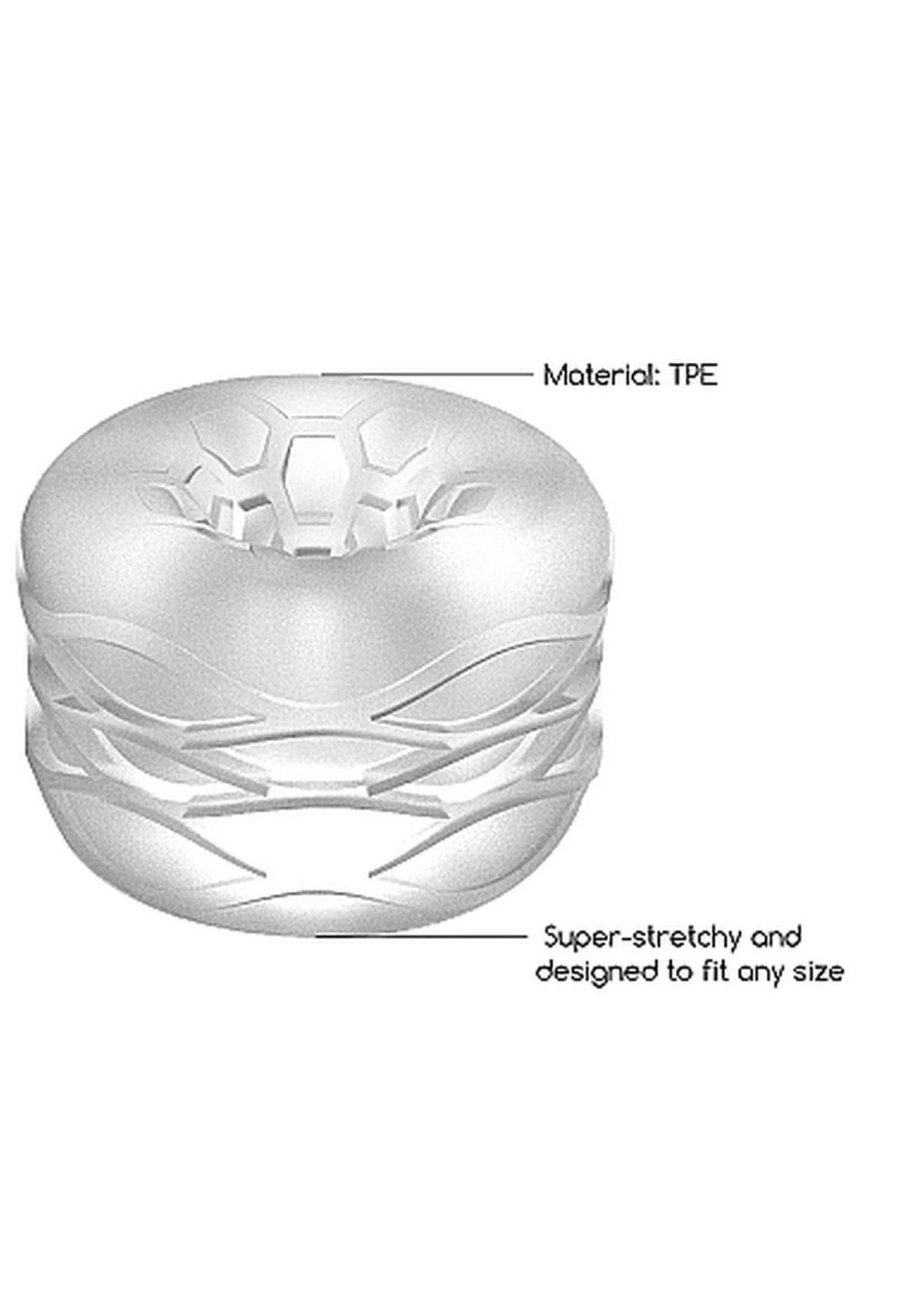 Masturbador N0 93 Reversible Bumper – de bolsillo, transparente | Sono