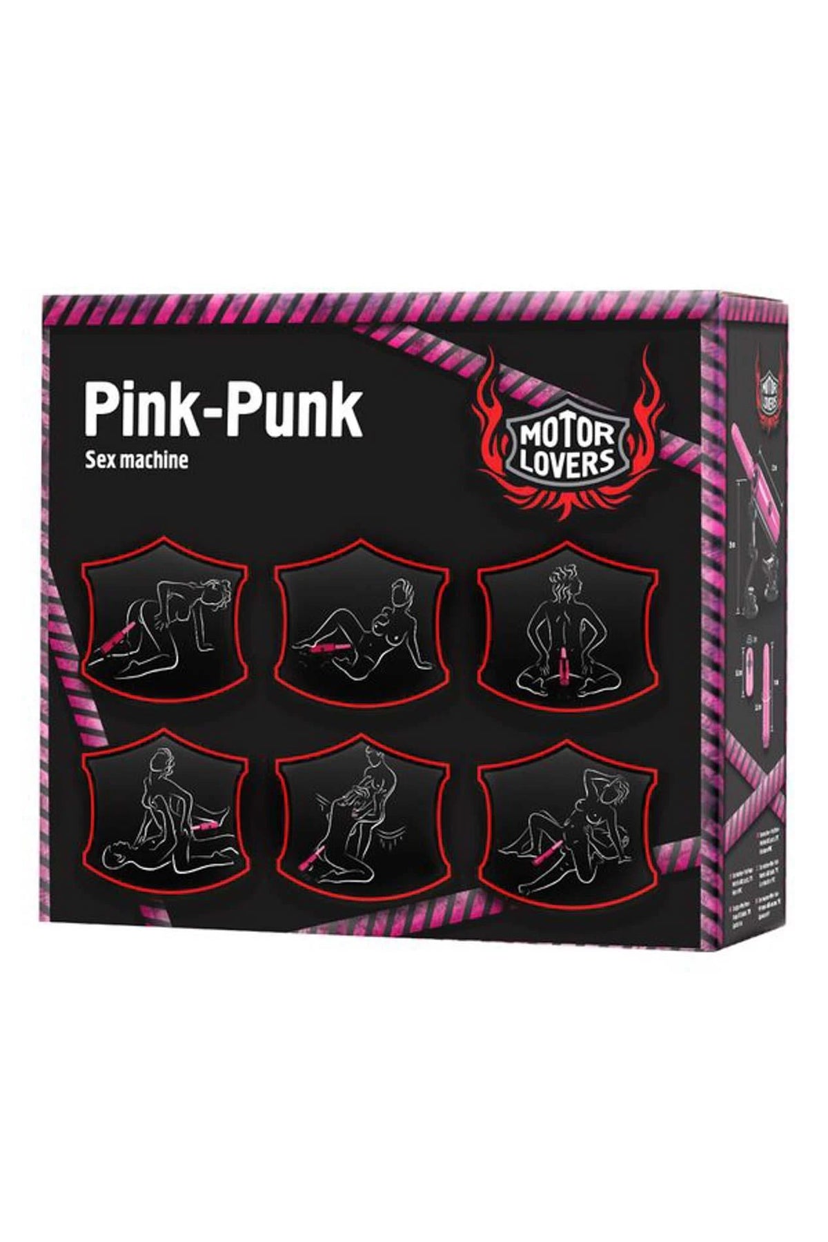 Sex machine Punk 3 velocità – con telecomando, vibrante, rosa | MotorLovers