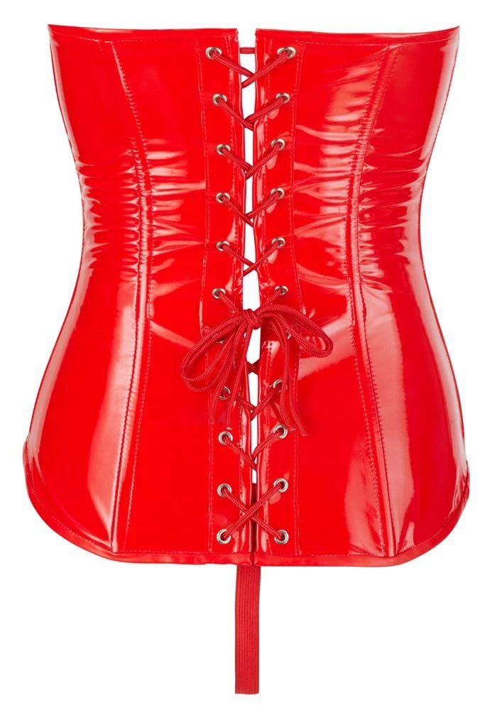 Corset – wetlook, red | Black Level