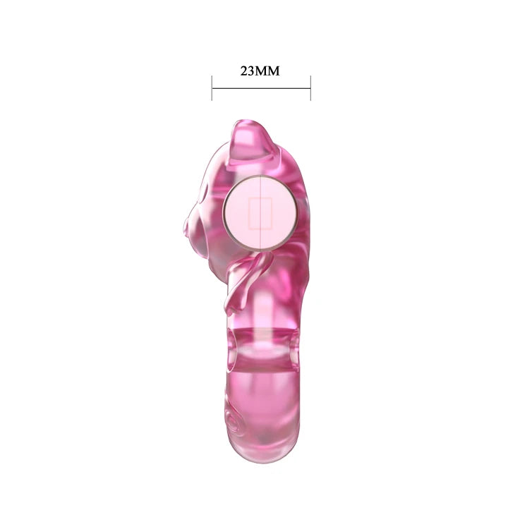 Anello fallico Bear – vibrante, rosa BI-010083 | Baile