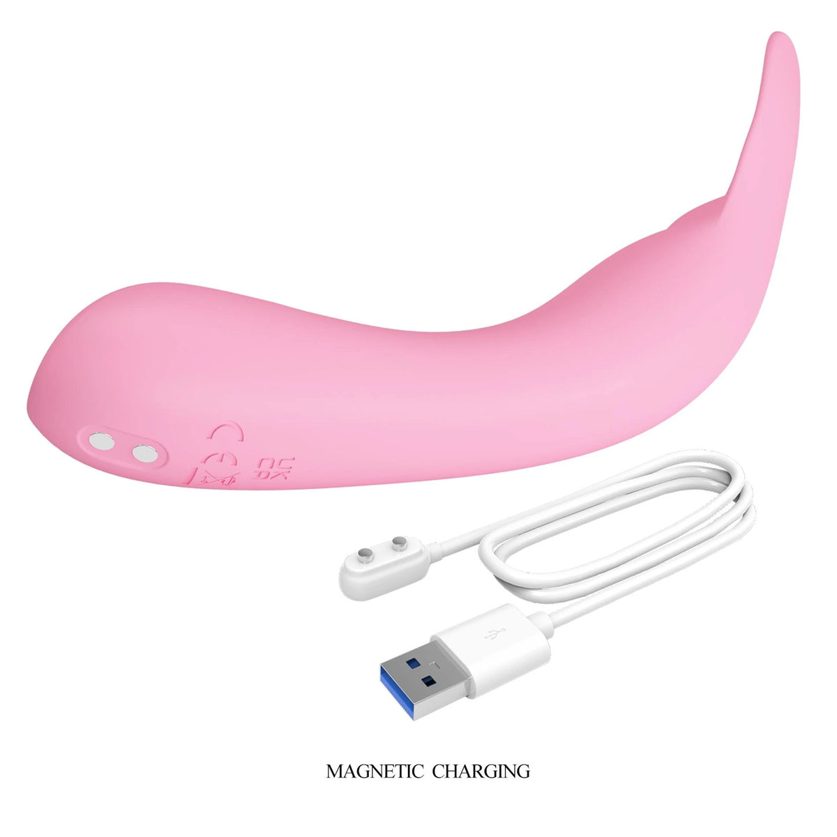Stimolatore clitorideo DJ Magnetic charging 10 funzioni – ricaricabile, rosa | Pretty Love