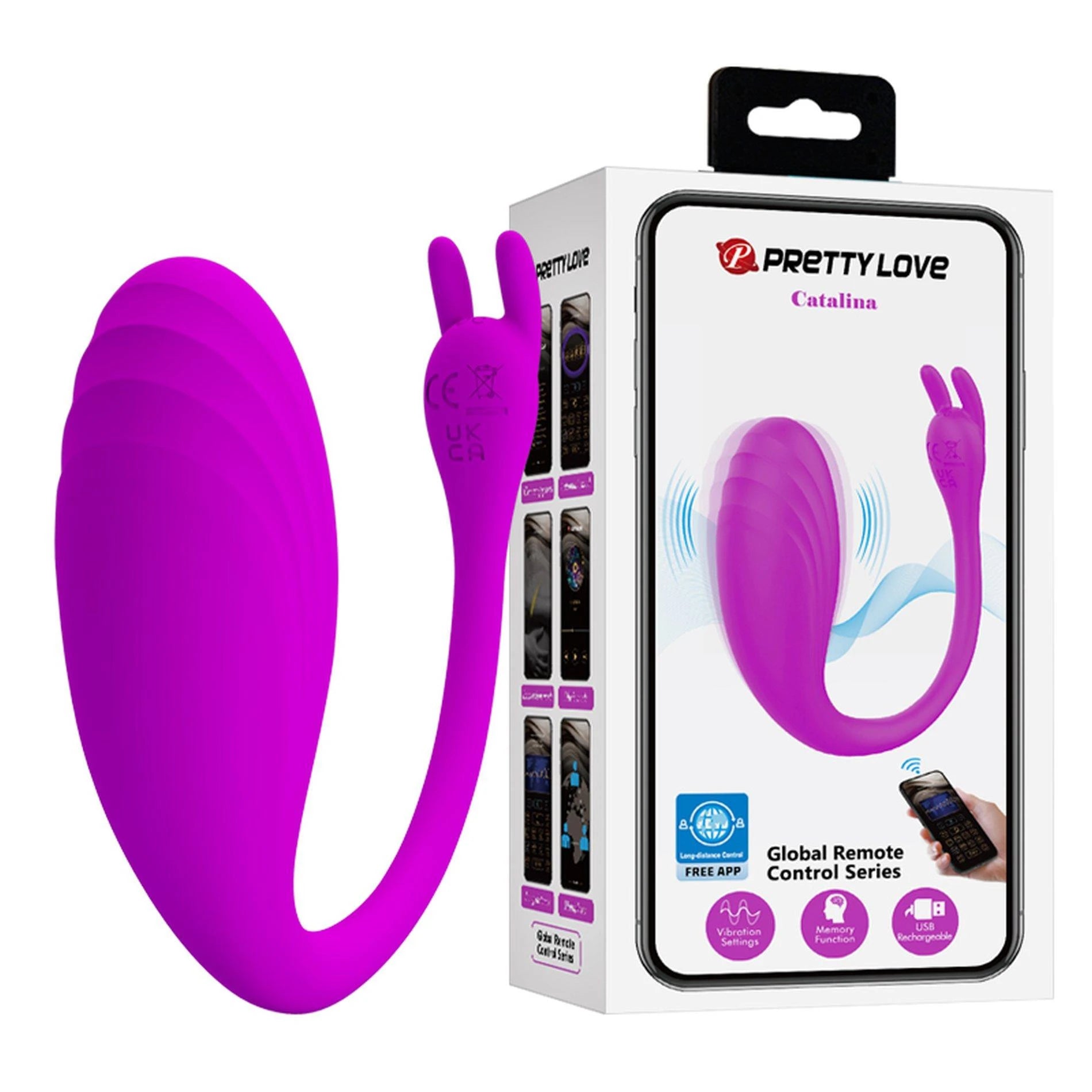 PRETTY LOVE - Catalina, 12 fonctions de vibration Contrôle à distance par application mobile