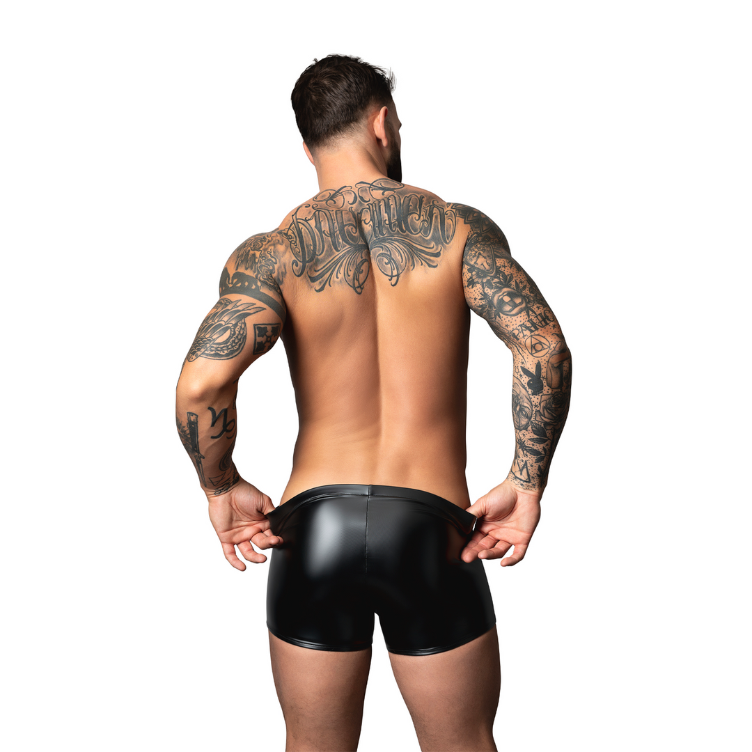 Short Wetlook avec pochette – XL – Noir