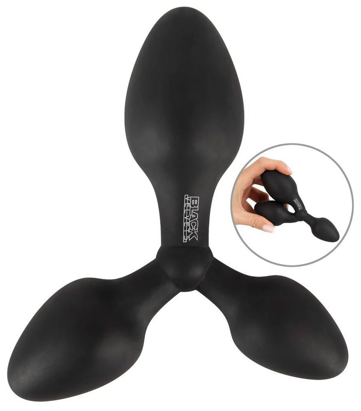 Analplug Training triple 13.8 cm – schwarz | Black Velvets