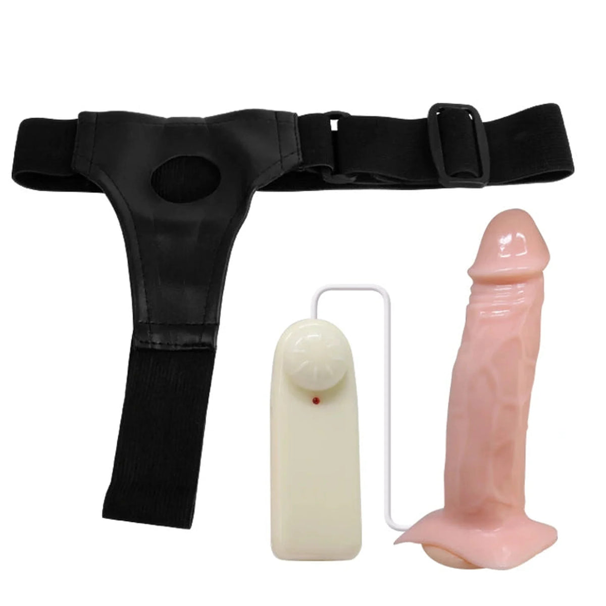 Arnés strap-on Jessica – con mando a distancia, vibrador, nude | Baile