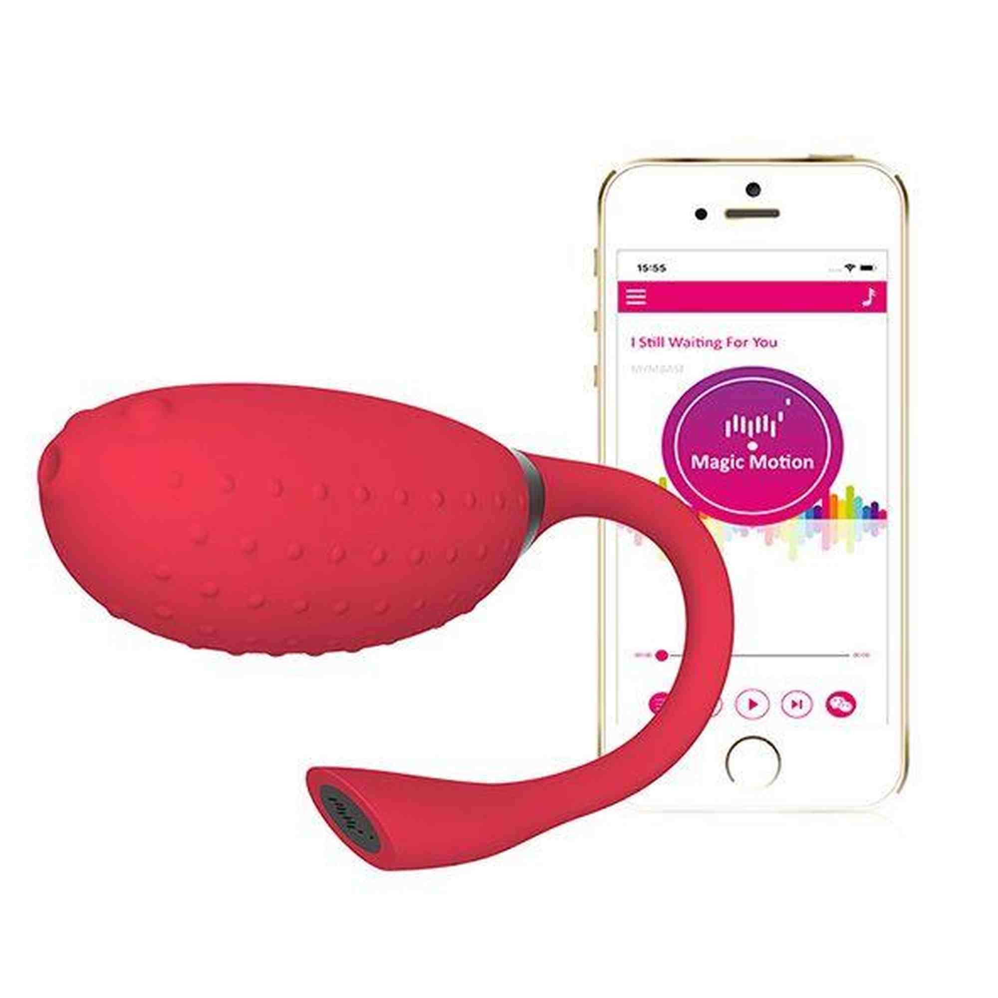 Magic Motion - Vibromasseur portable intelligent Fugu rouge