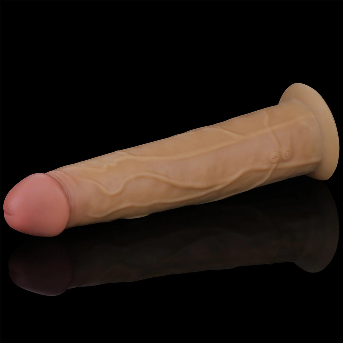 Vibrador realista Platinum Rotator 10 funciones – con mando a distancia, recargable, nude 22.8 cm | Lovetoy