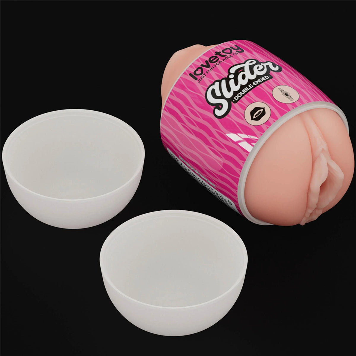 Masturbator Slider Ended 10.3 cm – vibrating, double, nude 10-LV350011 | Lovetoy