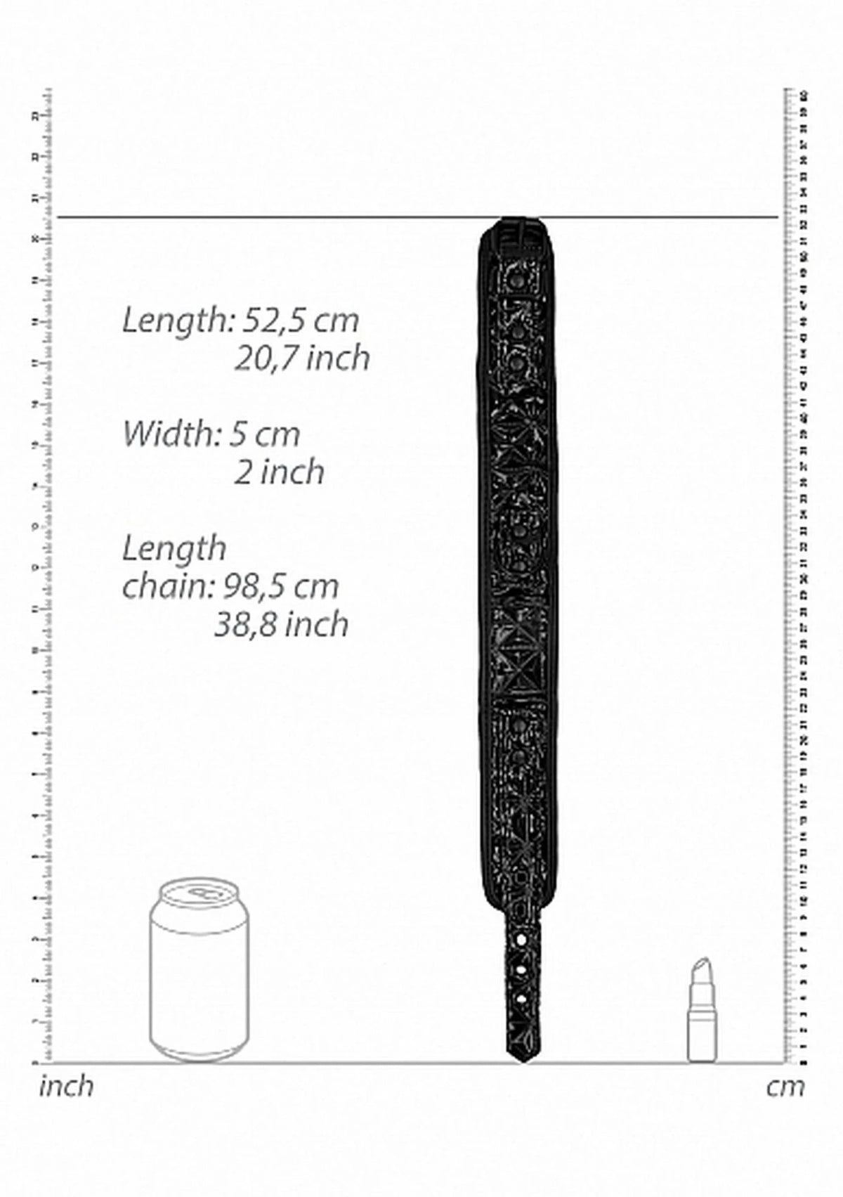 Costrizione bondage Collar with Leash – nera | Ouch!