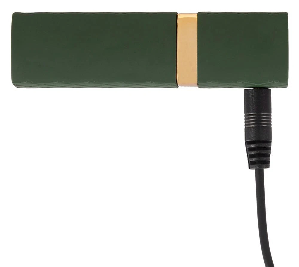 Mini vibrador Luxurious Lipstick 10 funciones – recargable, verde | Emerald Love