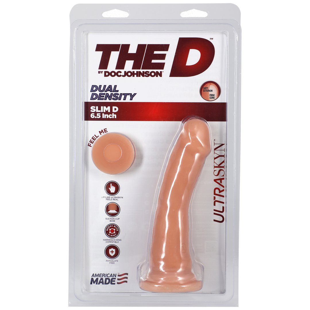Slim D - Pénis artificiel ULTRASKYN réaliste avec testicules - 6 / 15 cm