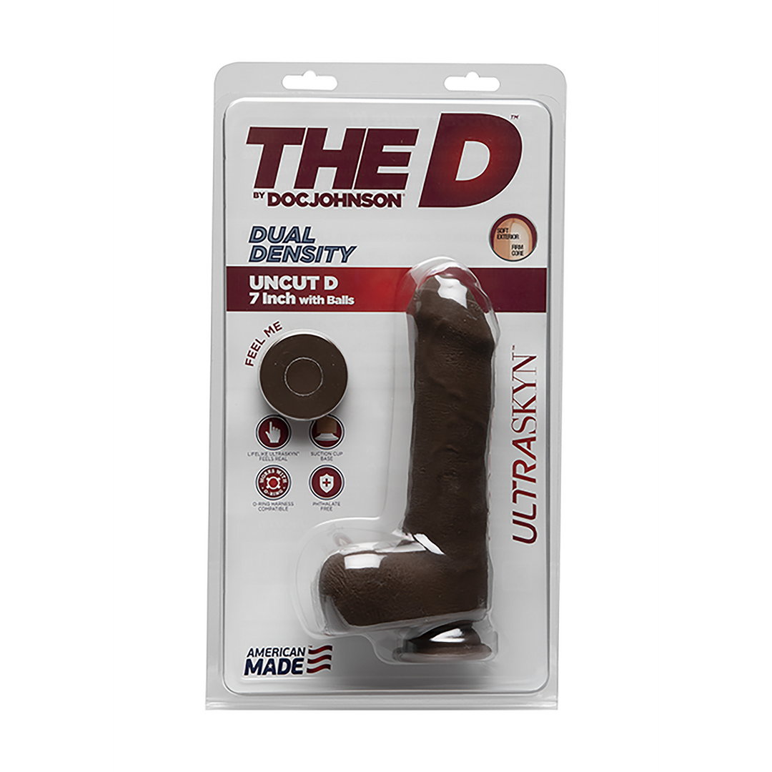 Uncut D - Gode-ceinture réaliste ULTRASKYN avec testicules - 7 / 18 cm