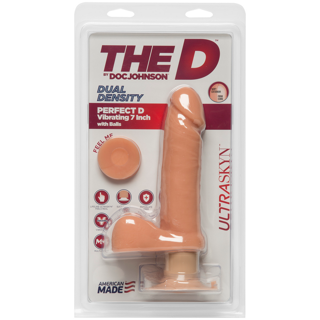 Perfect D - Godemichet réaliste ULTRASKYN avec testicules - 7 / 18 cm