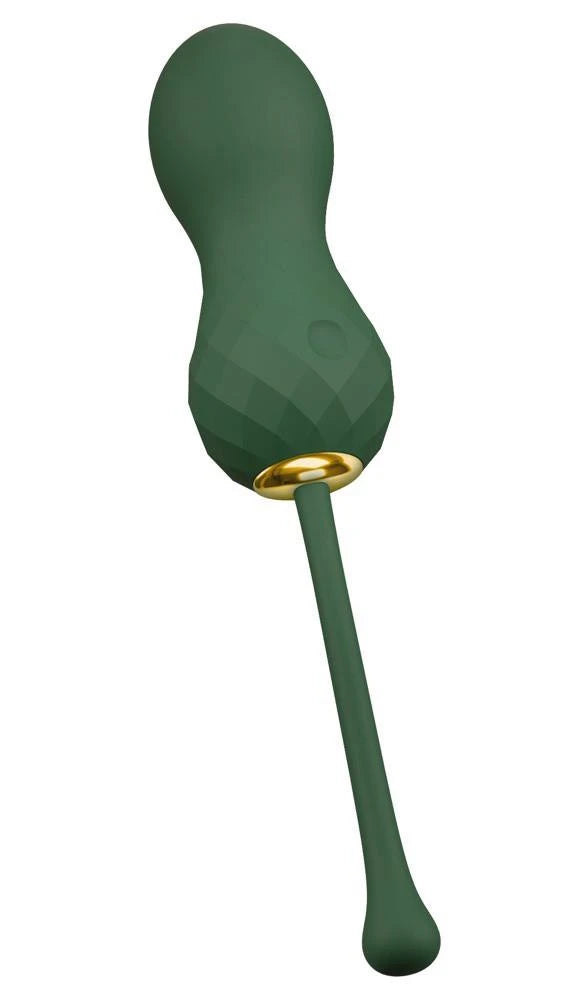 Kegel balls Luxurious 10 functions – remote control, green | Emerald Love