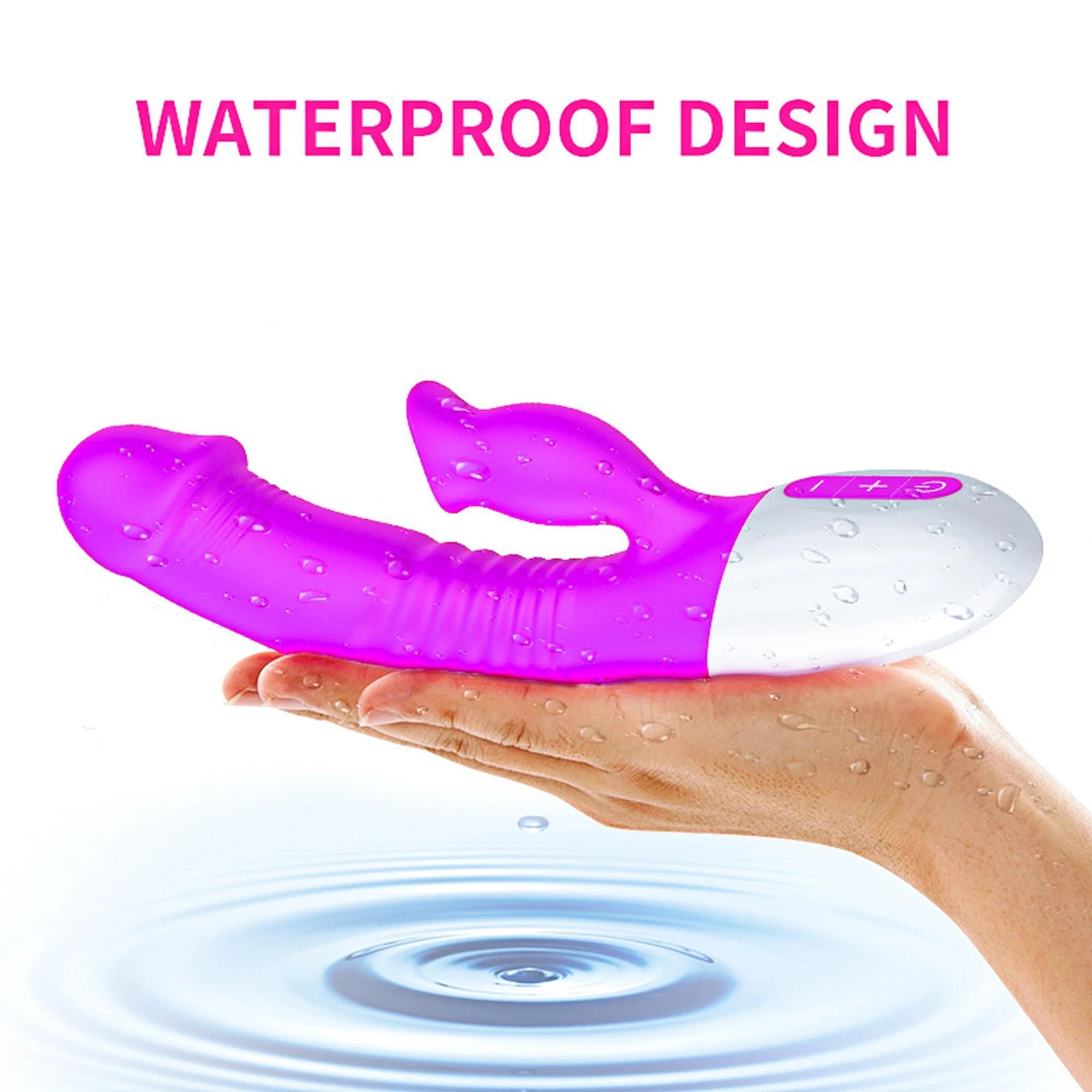 Vibreur-Silicon, vibreur 7 fonctions et mode Chauffant, violet
