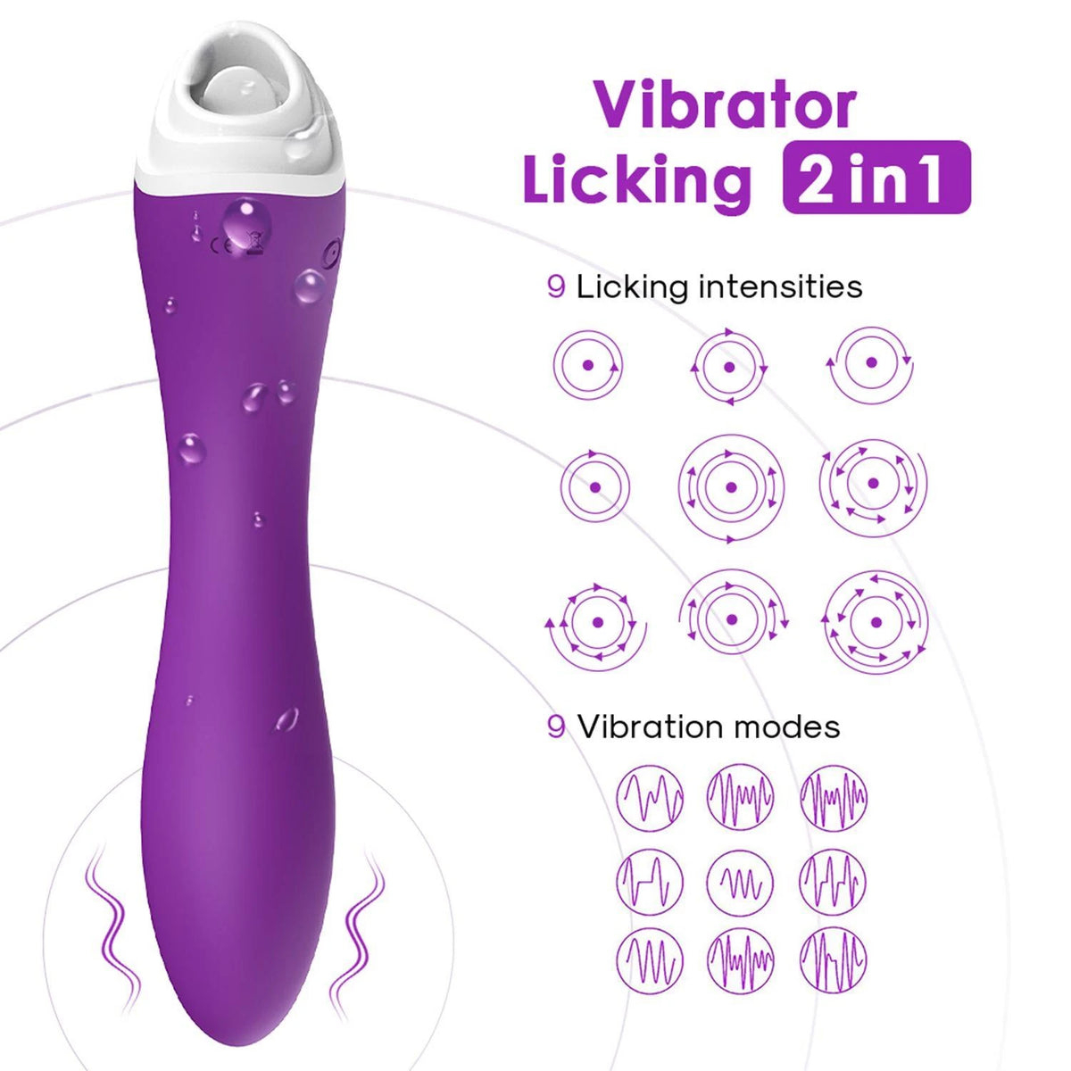 Clitoral stimulator Fairyland 9 functions – rechargeable, purple | Favorites