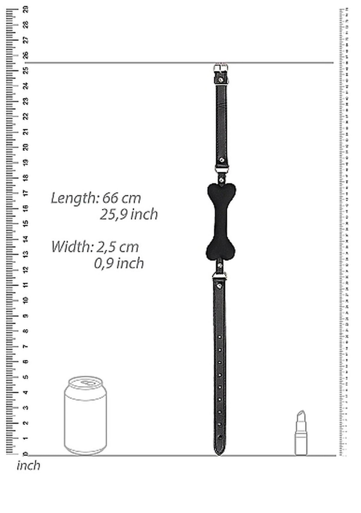 Mordaza Bone – negra 12.2 cm | Ouch!