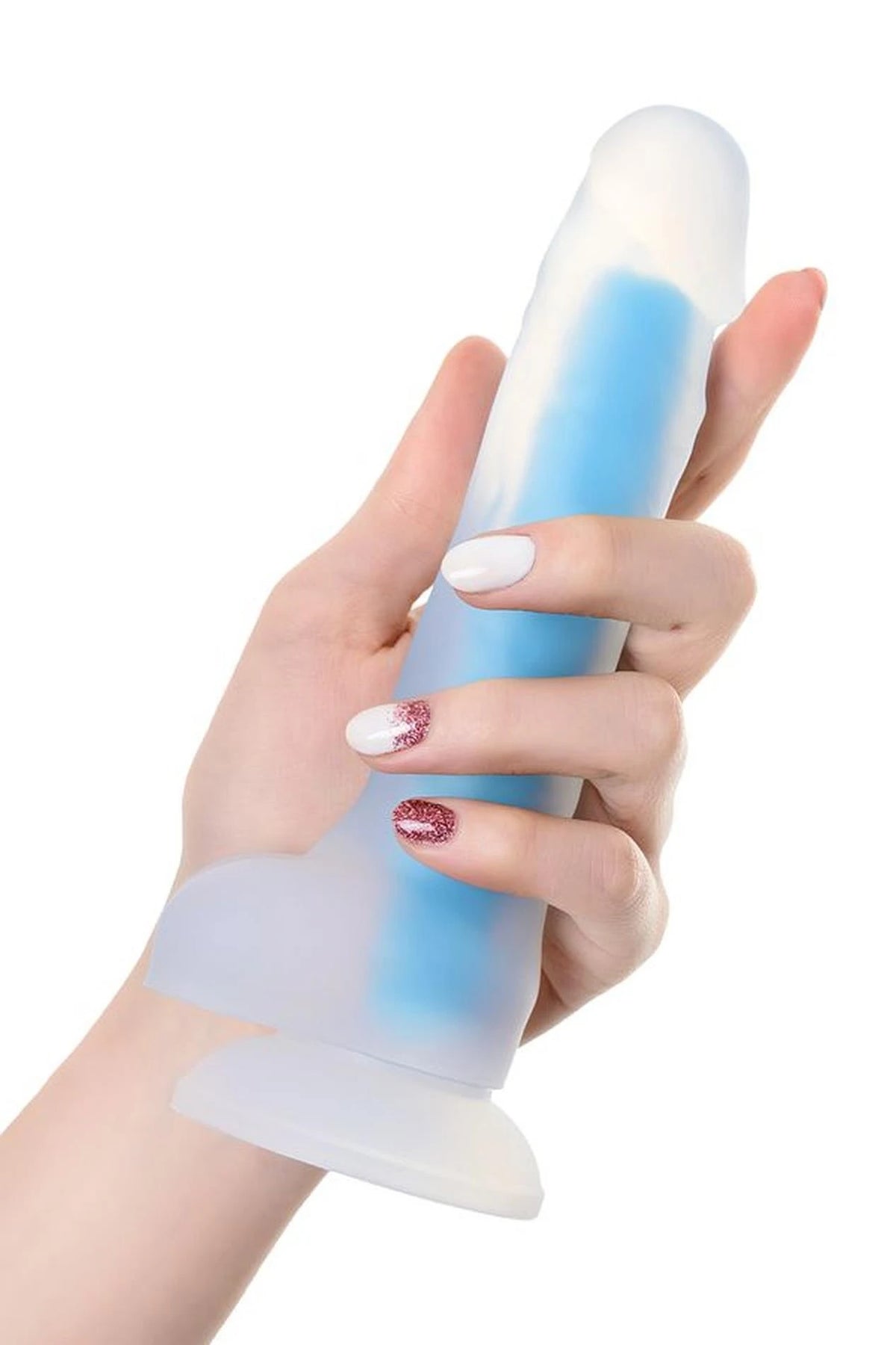 Dildo realistico Toyfa Matt – con ventosa, fosforescente, blu | Beyond