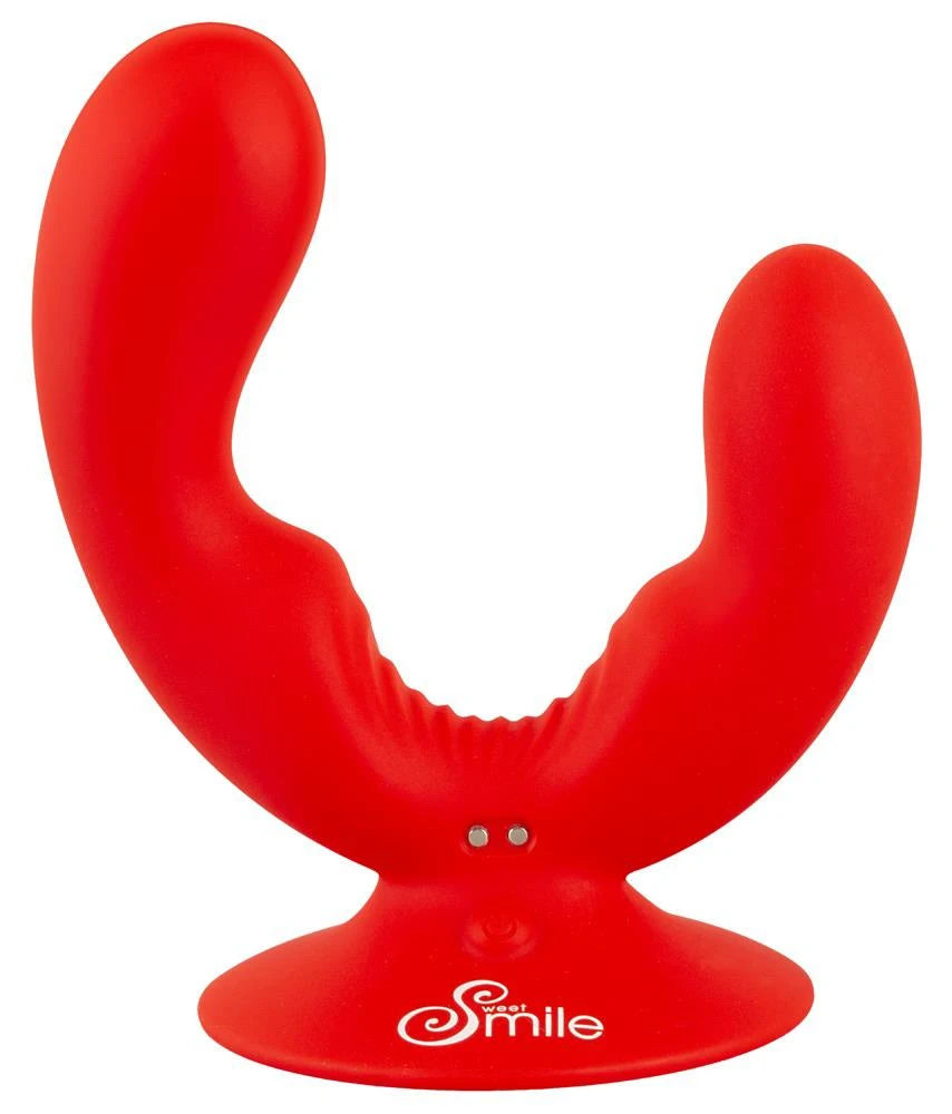 Vibrador especial 9 funções – recarregável, duplo, vermelho | Sweet Smile