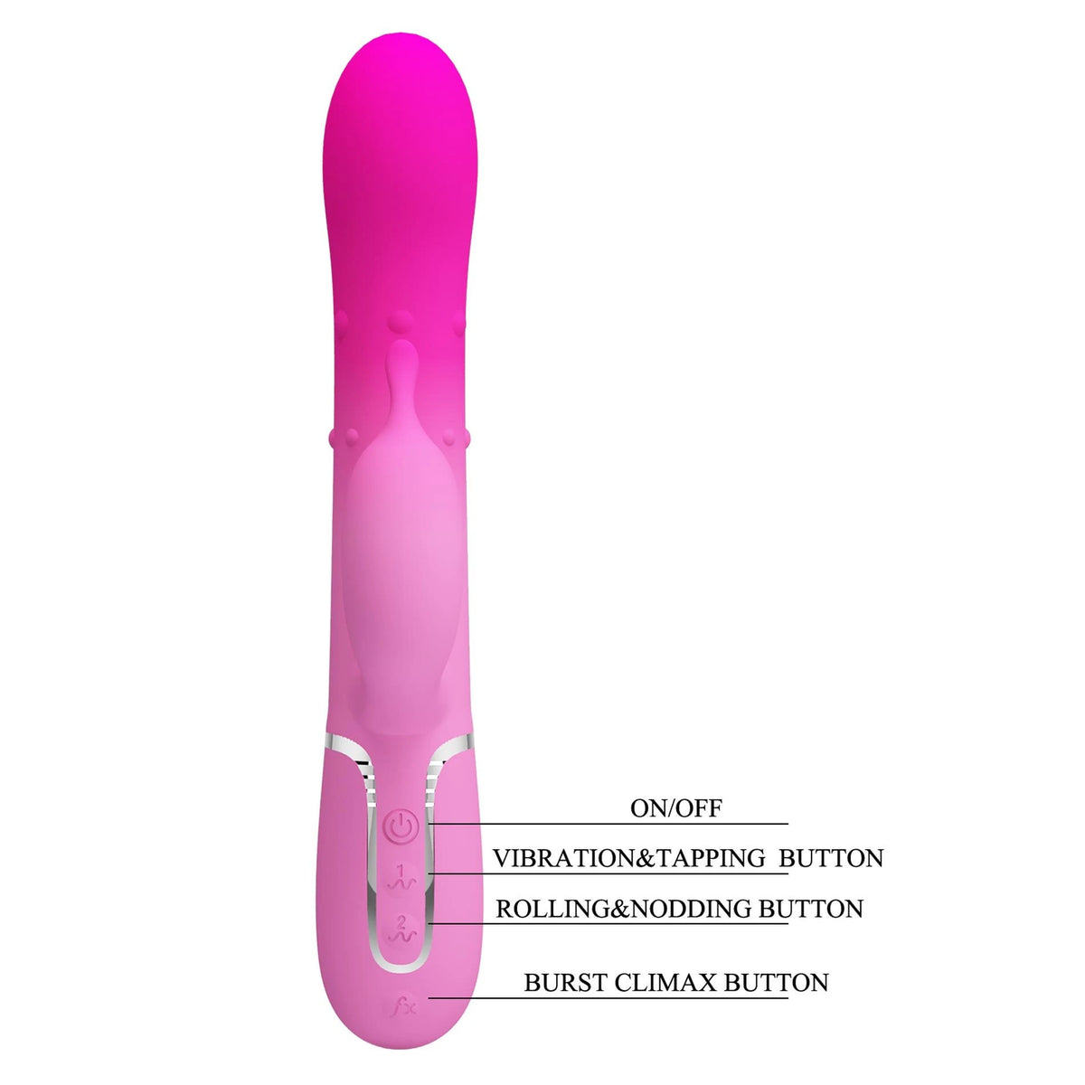 Vibrador rabbit Shima 4 rolling 7 funciones – rotatorio | Pretty Love