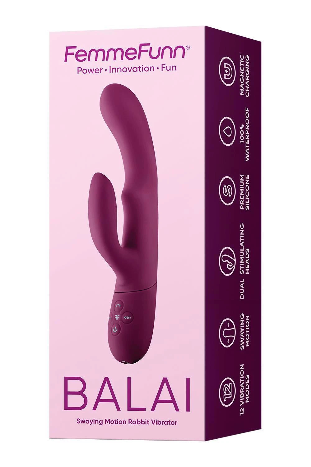 Vibratore rabbit Balai 12 funzioni – fucsia | FemmeFunn