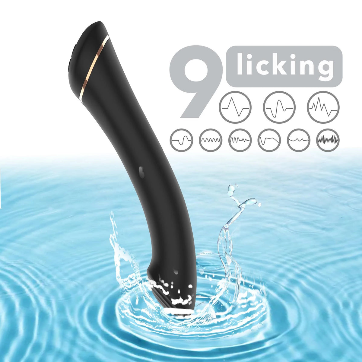 Vibrador punto G Gwand 9 funciones – recargable, negro | Favorites