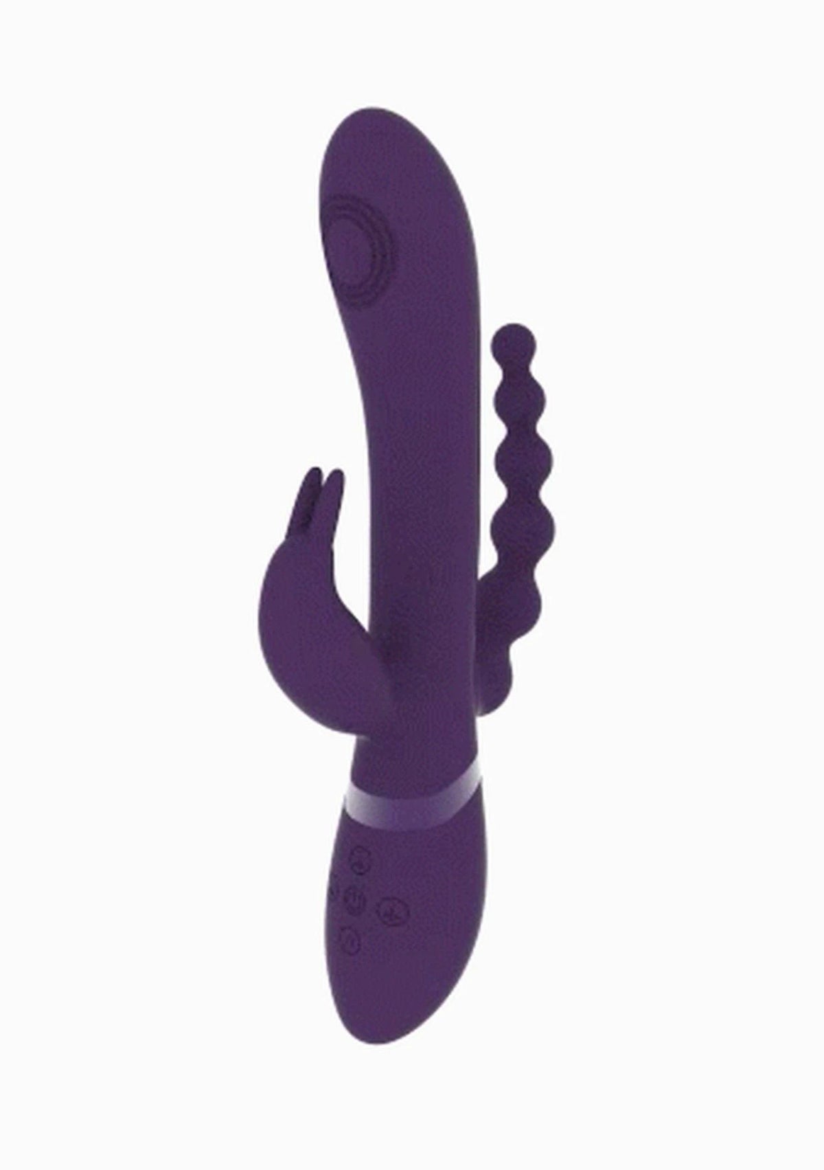 Vibromasseur rabbit Rini Pulse Wave Penetration 10 fonctions – double, violet | Vive