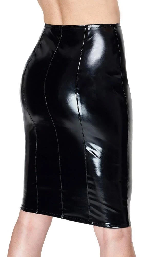 Vestido – wetlook, com fecho, preto 28517761031 | Black Level