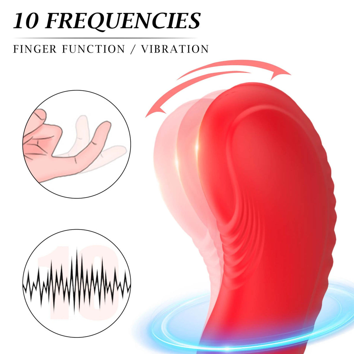 Stimulateur clitoridien 6 fonctions – contrôlé par appli, rechargeable, rouge | Favorites