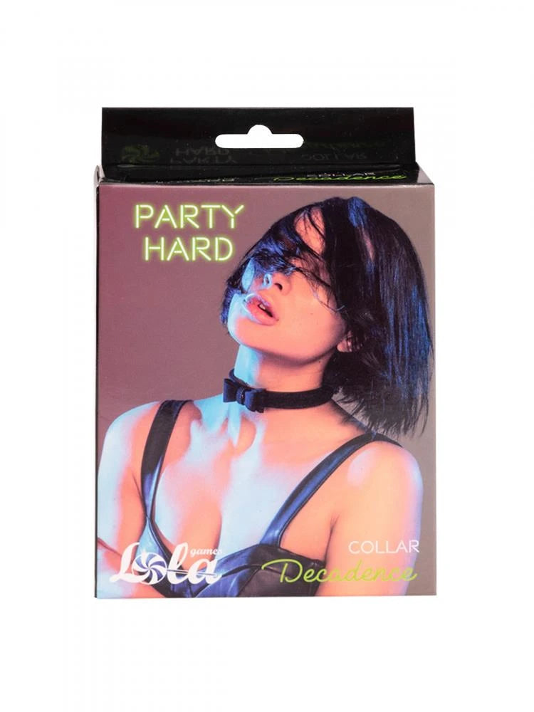 Amarra bondage Collar Decadence – preta | Party Hard