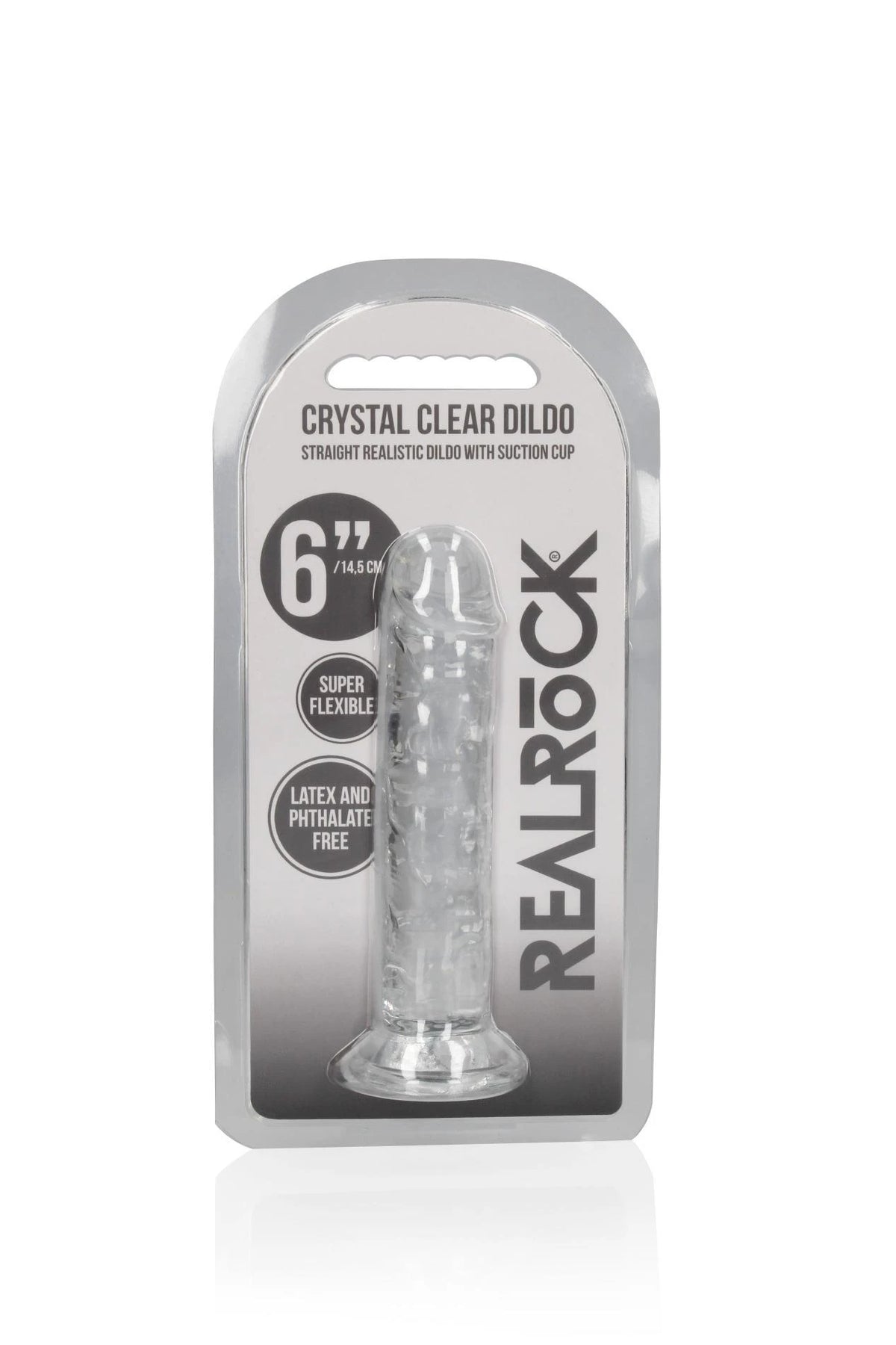 Dildo realistico Straight – con ventosa, trasparente 4.9 cm | RealRock