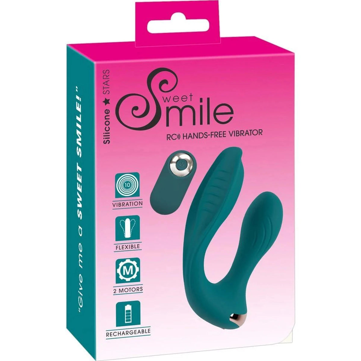 Anal vibrator 10.7 cm – remote control, turquoise | Sweet Smile