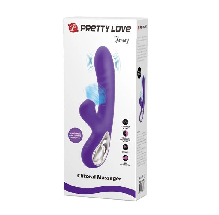 Vibratore punto G Jersey 12 funzioni – ricaricabile, viola | Pretty Love