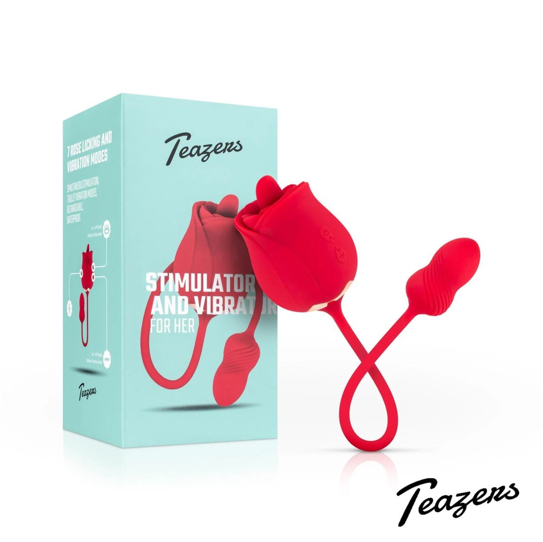 Vibromasseur et stimulateur clitoridien Teazers Rose