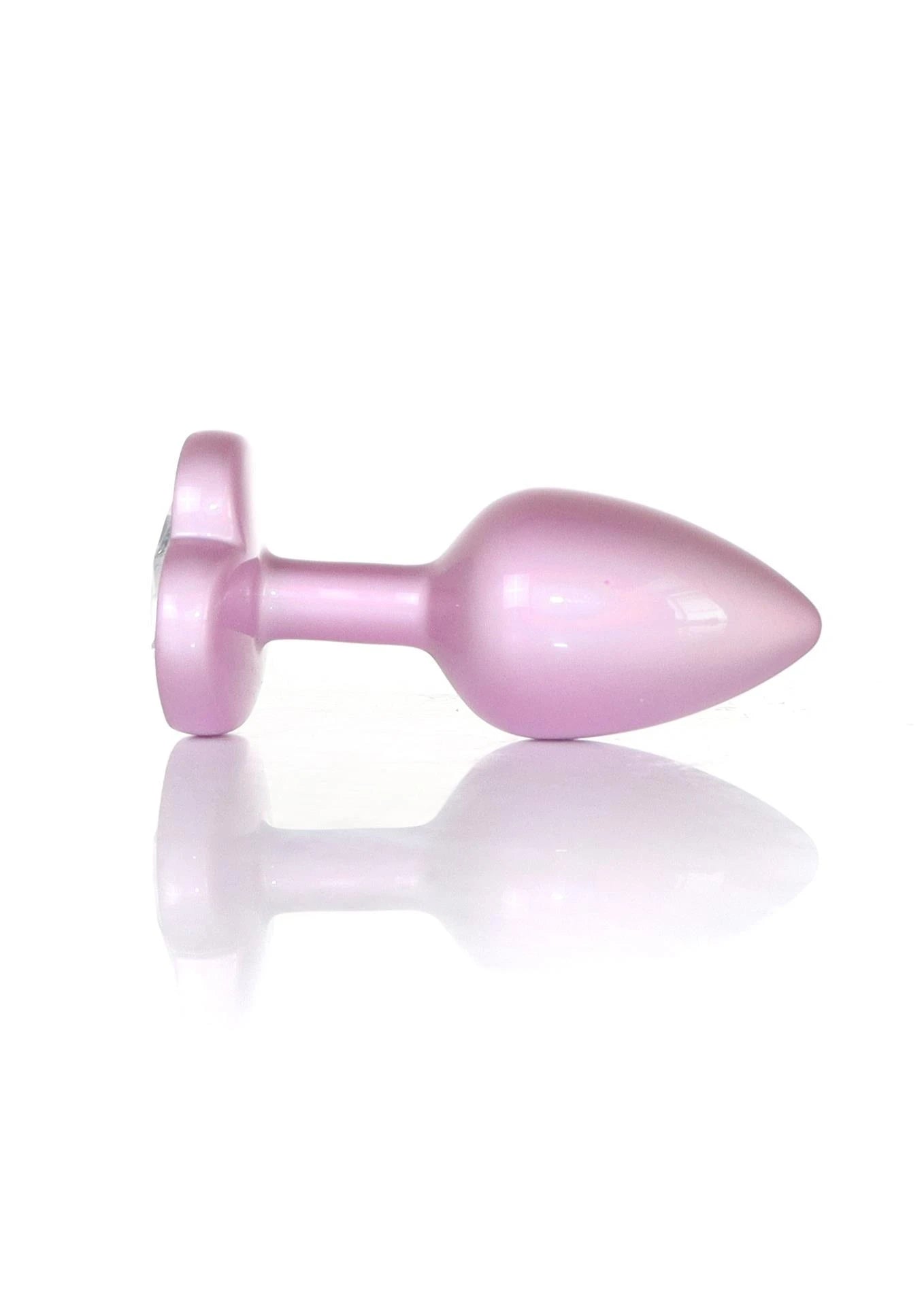 Plug-Bijou Perle Rose Cœur PLUG- Transparent S