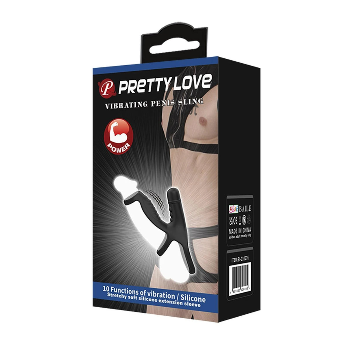 Penis sleeve Vibratingpenis Sling 10 functions – hollow, vibrating | Pretty Love