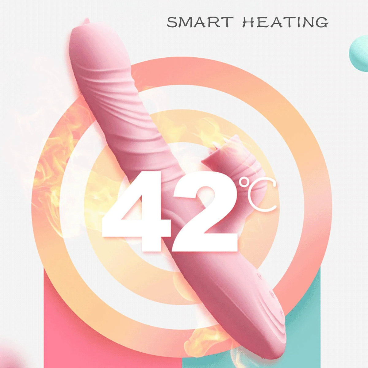 Clitoral stimulator Fanny 20 functions – rechargeable, heating, pink | Favorites