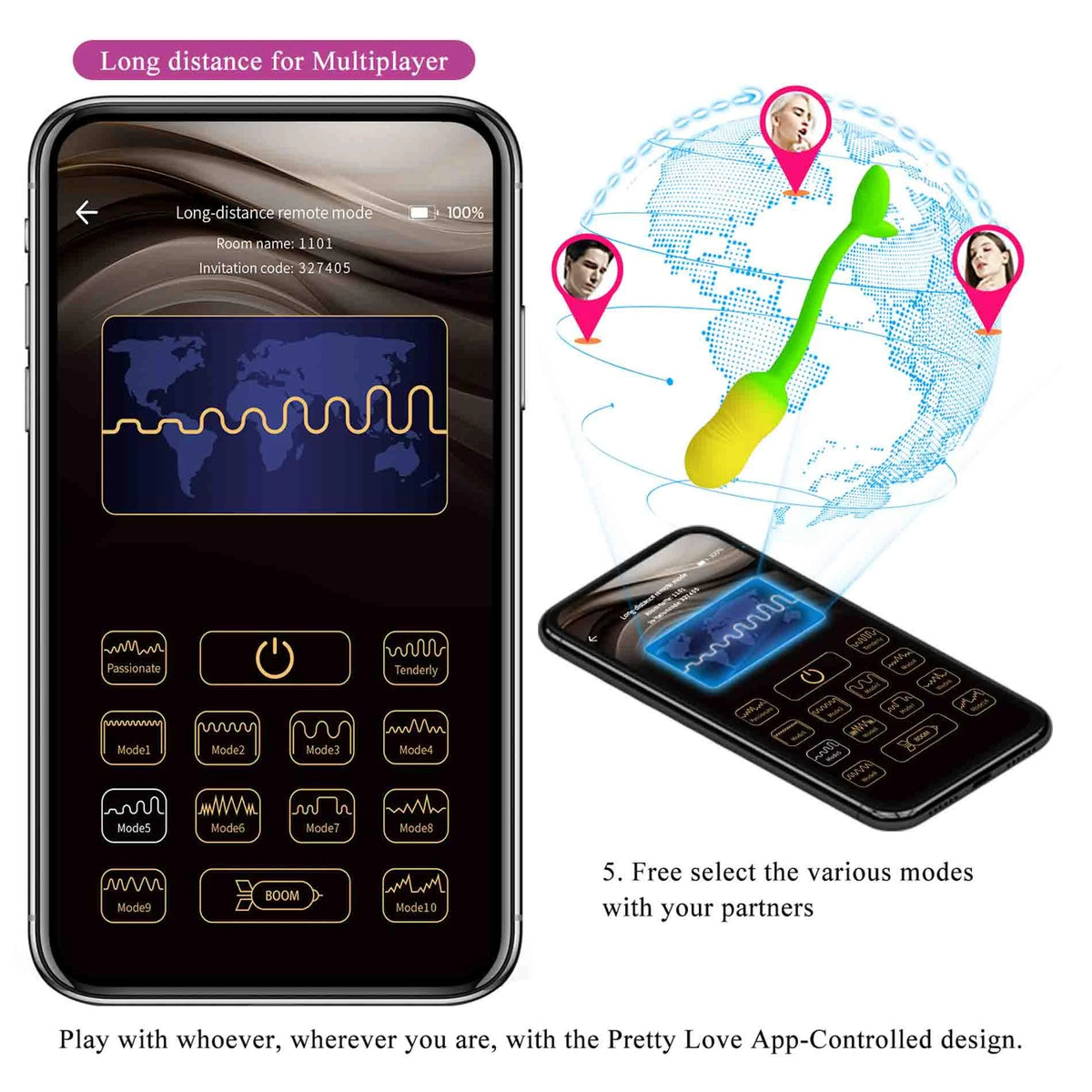 Ovetto vibrante Poulsen Controlled 12 funzioni – controllo da app, ricaricabile BI-300129HP-1 | Pretty Love