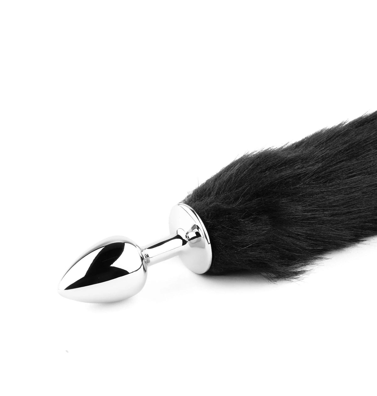 Analplug Fox Tail – mit Schmuckstein, schwarz 64-00098F-1 | Favorites