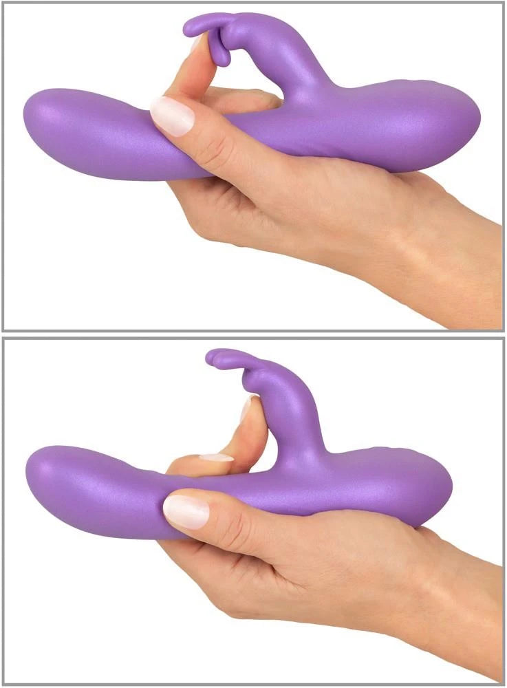 Rabbit vibrator 18.3 cm – rechargeable, purple | Sweet Smile