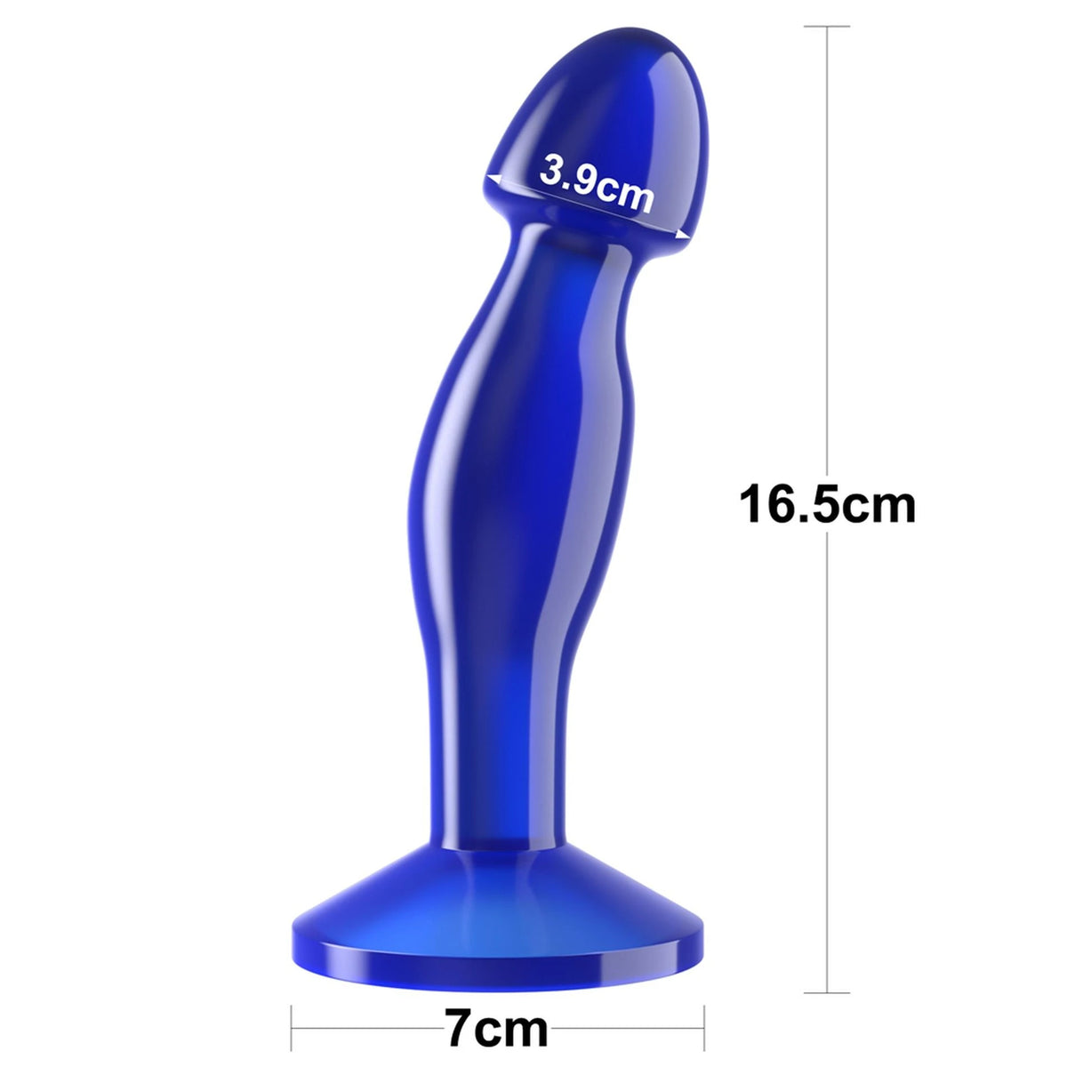 Massaggiatore prostatico Flawless 16.5 cm – vibrante, blu | Lovetoy