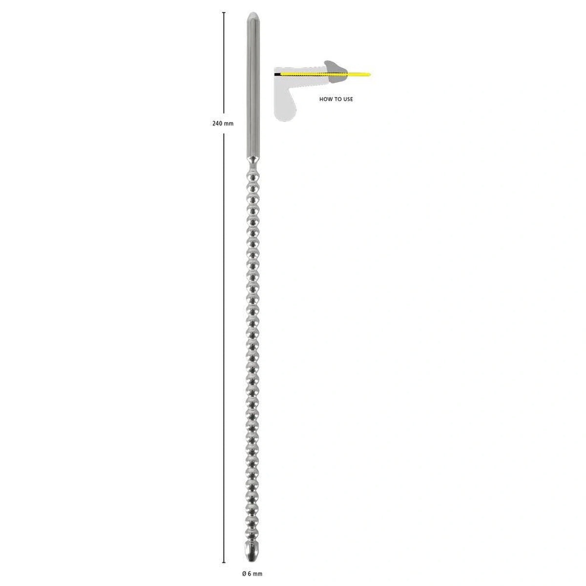 Dispositivo di castità Dip Stick Ripped – argento | Penisplug